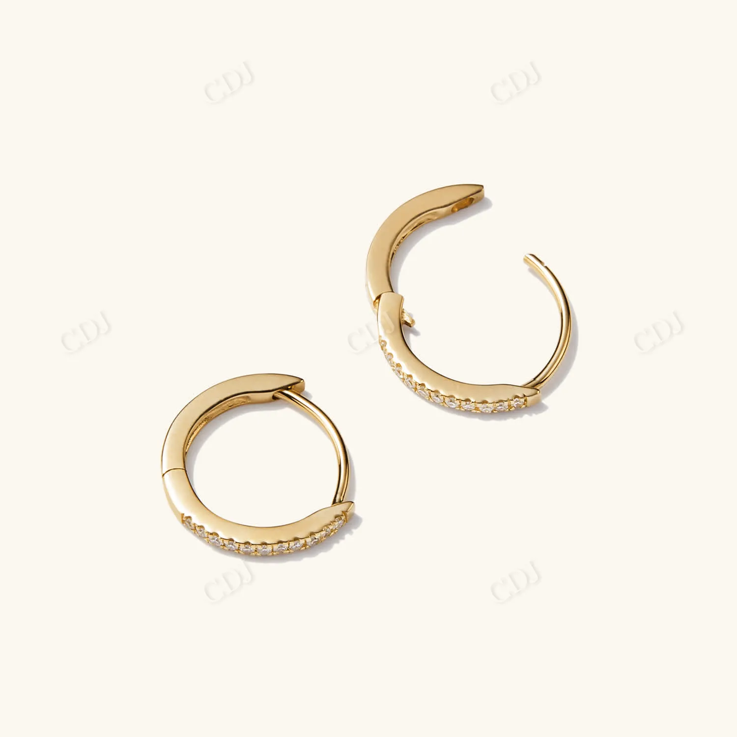 0.063CT Lab Grown Diamond Pave Hoops Earring