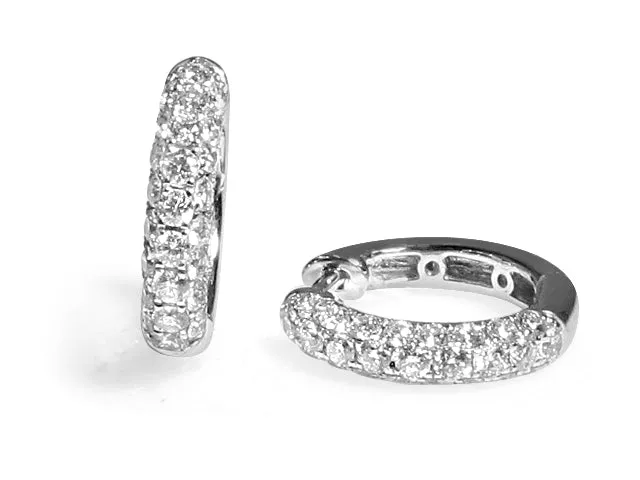 0.74CT T.W. Diamond Huggie Earrings