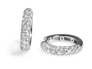 0.74CT T.W. Diamond Huggie Earrings