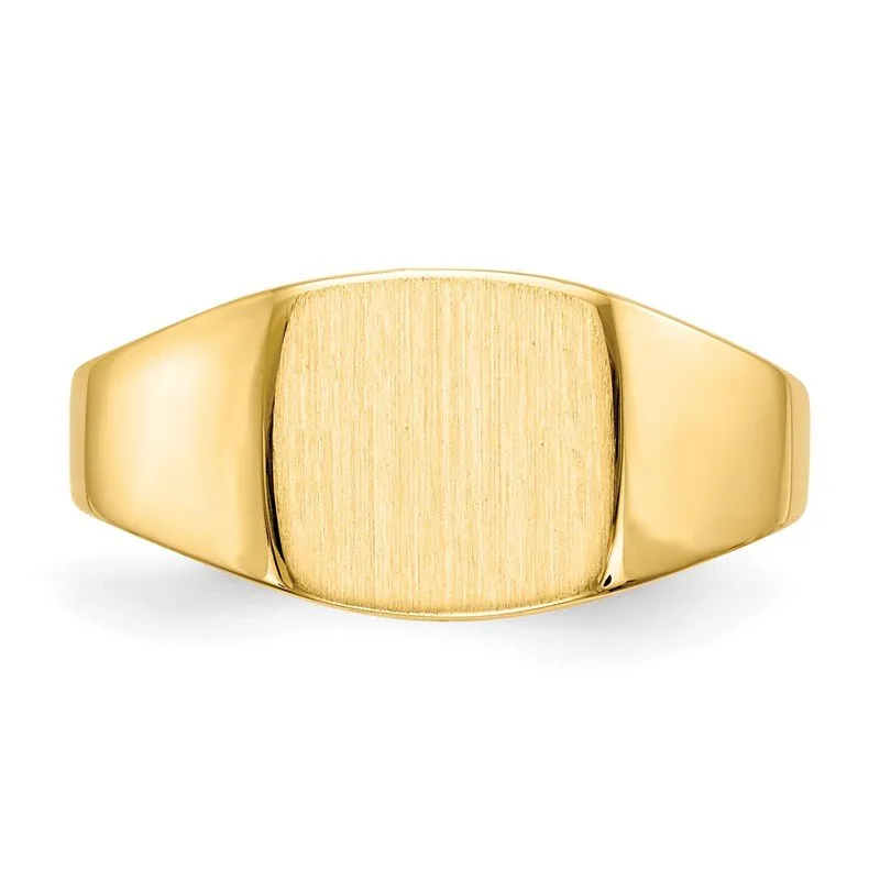 14k 8.5x9.0mm Closed Back Signet Ring