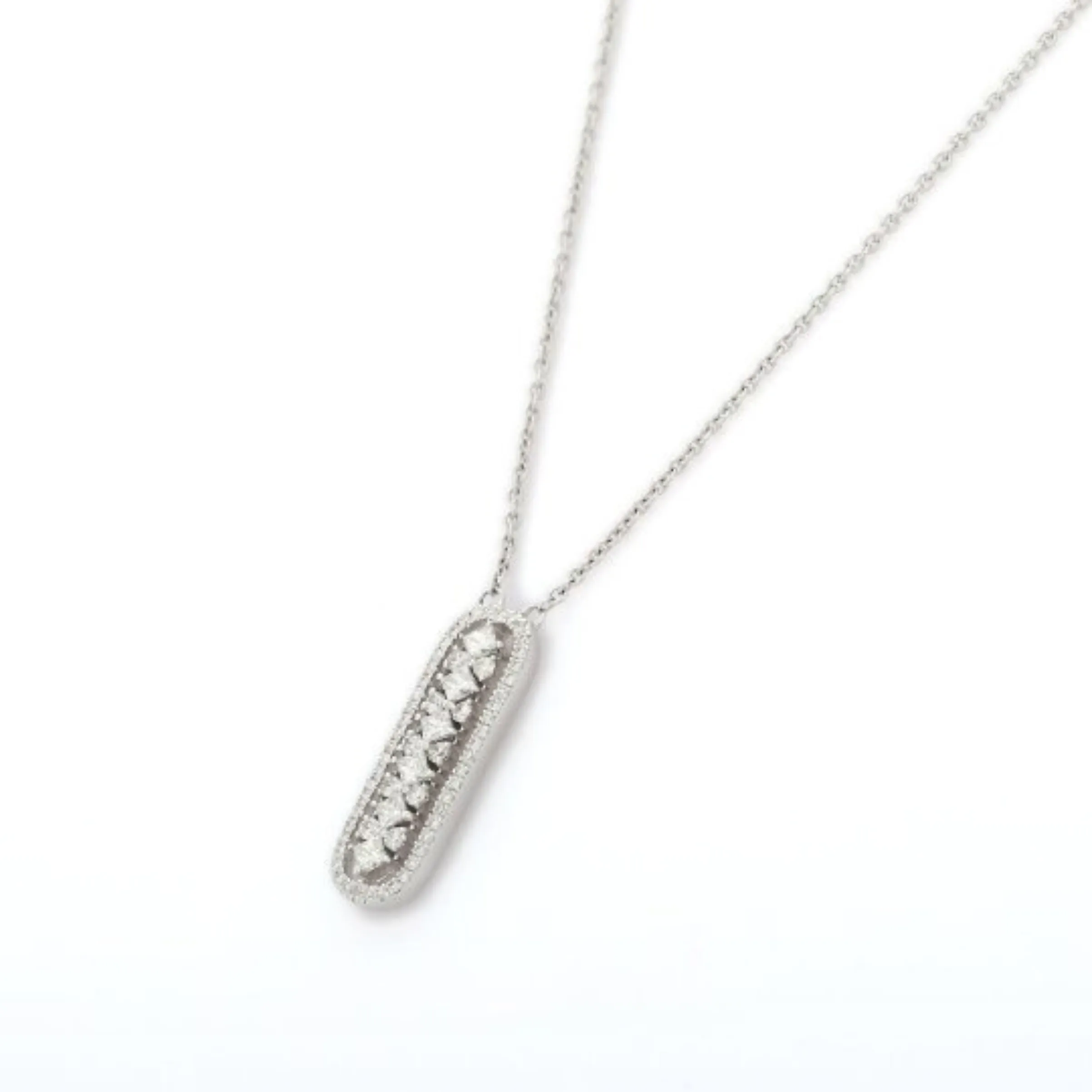 14K Diamond Bar Necklace