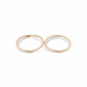 14K Yellow Fashion Hoops Earrings