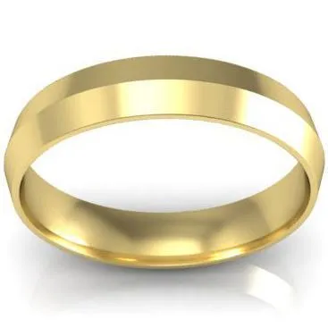 4mm Knife Edge Wedding Ring in 18k