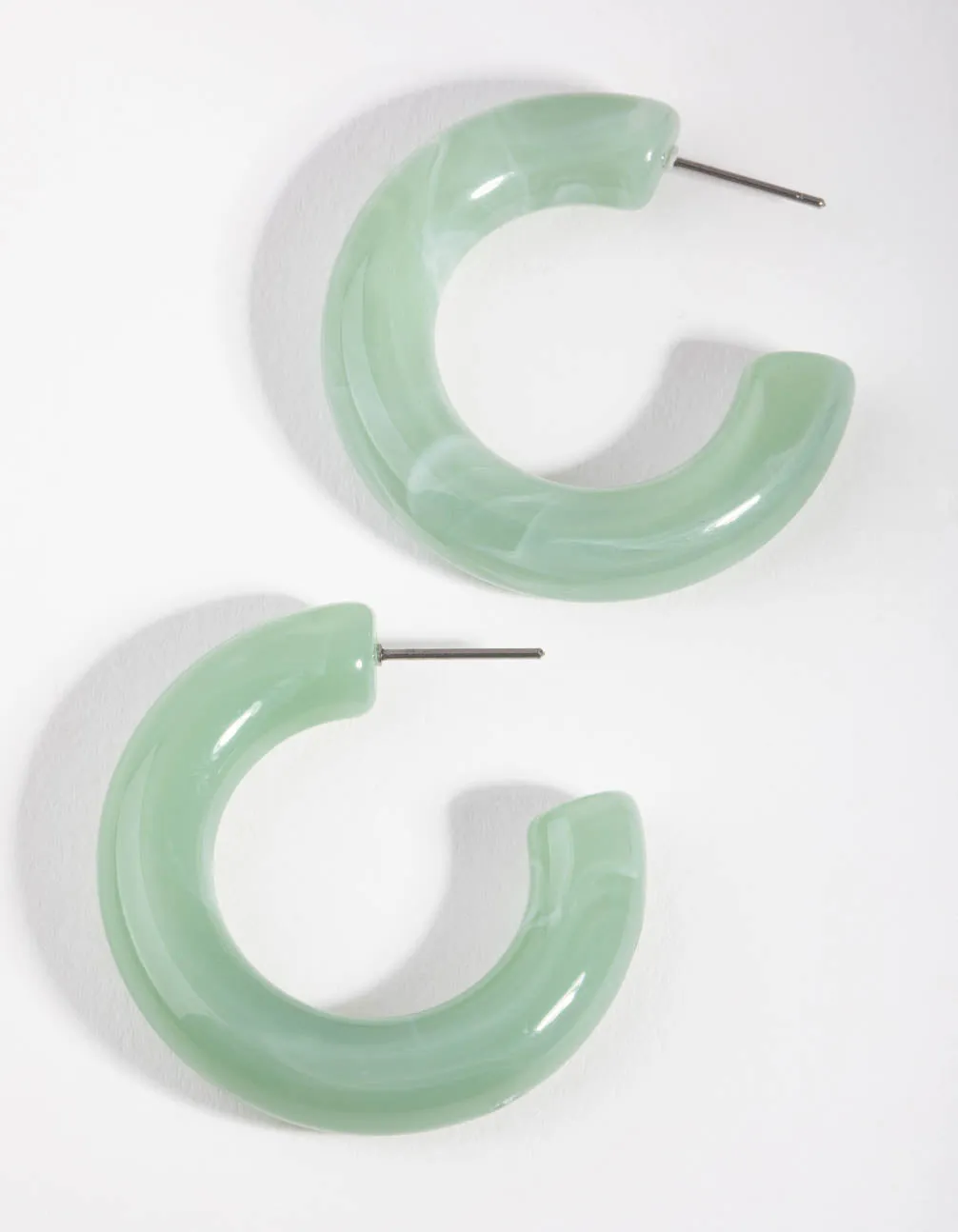 Acrylic Chunky Hoop Earrings