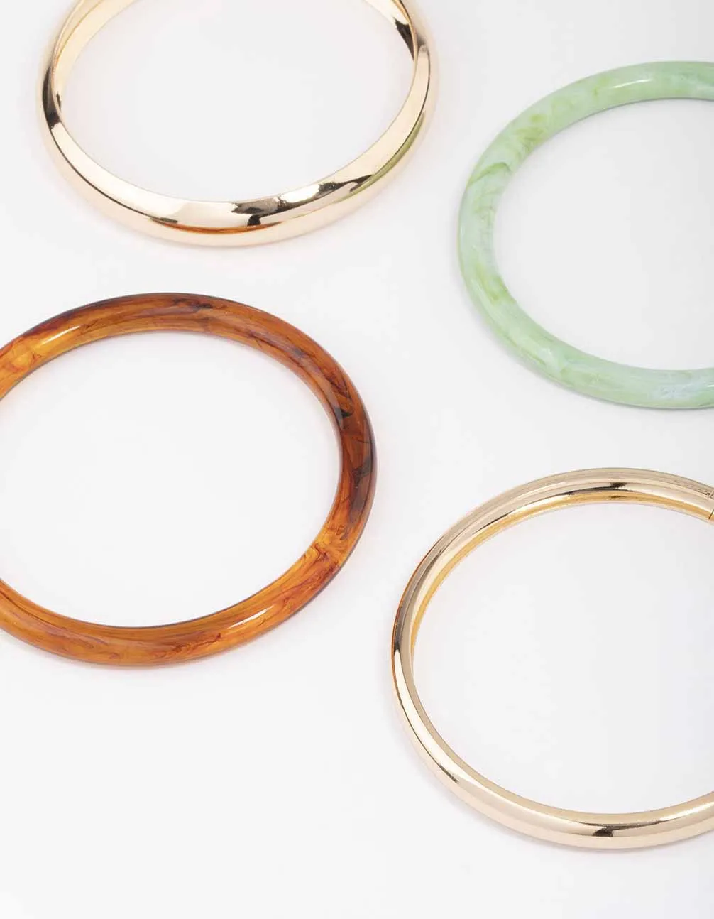 Acrylic Mixed Bangle 4-Pack