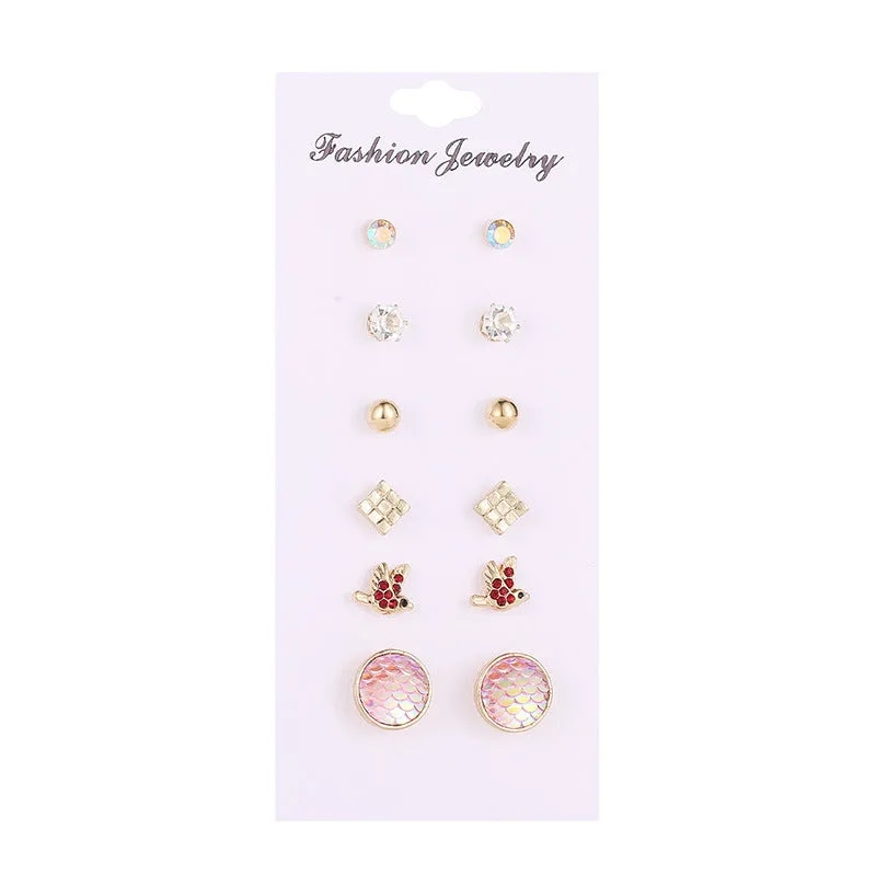 All-match Simple Earrings Female Mixed