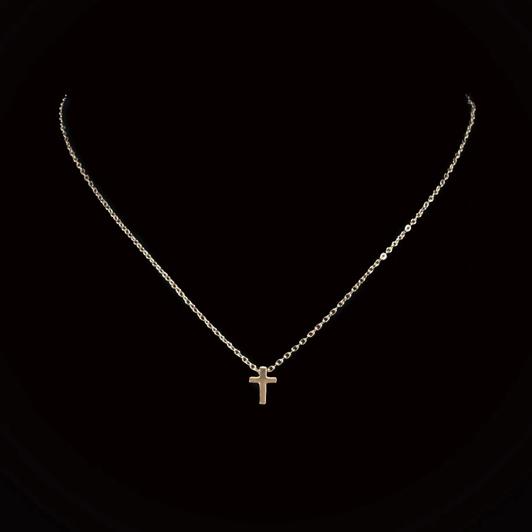 Aneurin Small Crucifix Pendant & Chain