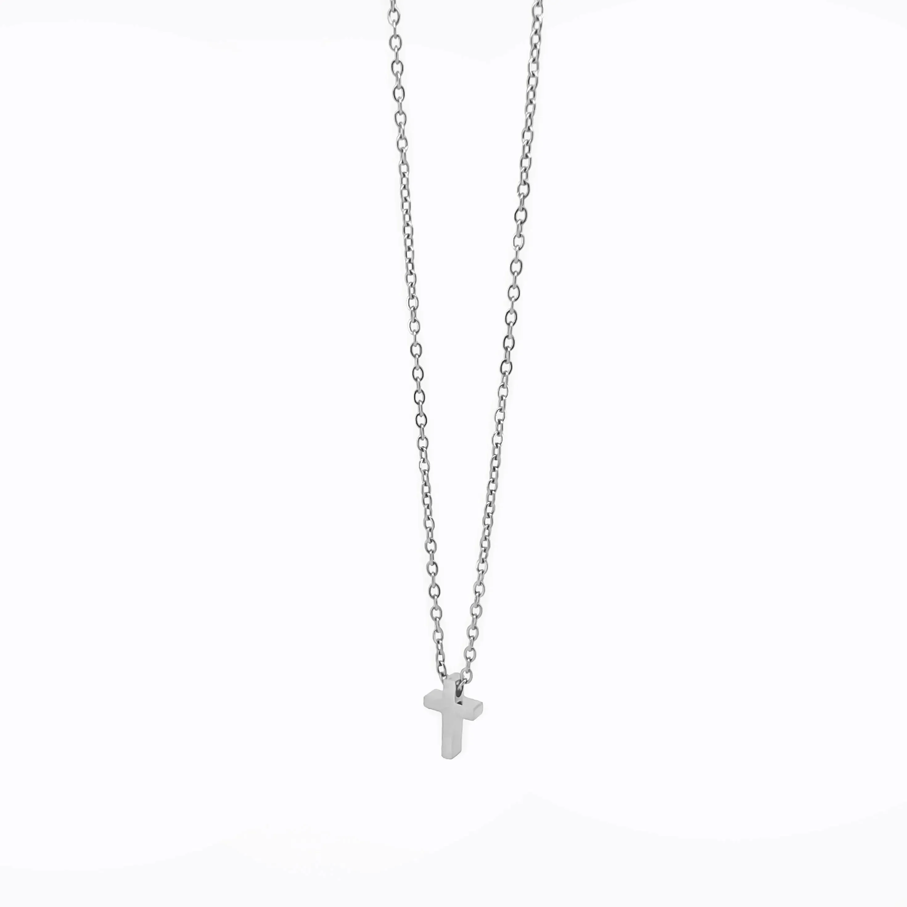 Aneurin Small Crucifix Pendant & Chain