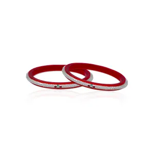 Beautifully Crafted Silver Bangle Set For Women's