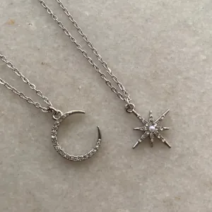 BEST FRIENDS COMBO MOON AND STAR NECKLACES