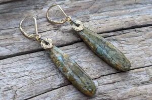 Blue Ocean Jasper Artisan Earrings