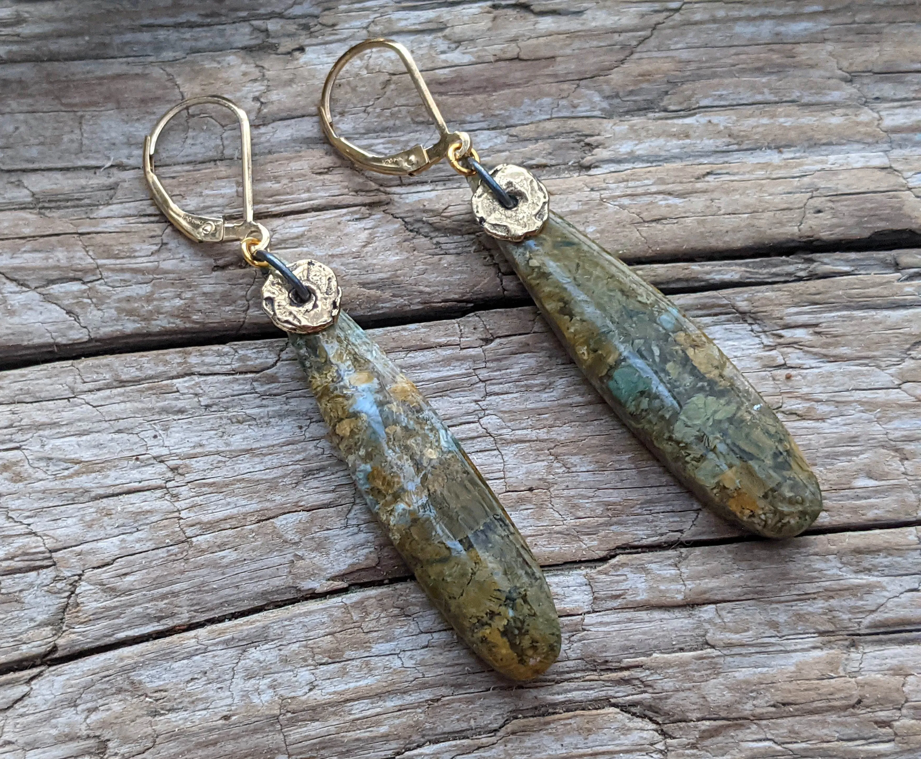 Blue Ocean Jasper Artisan Earrings