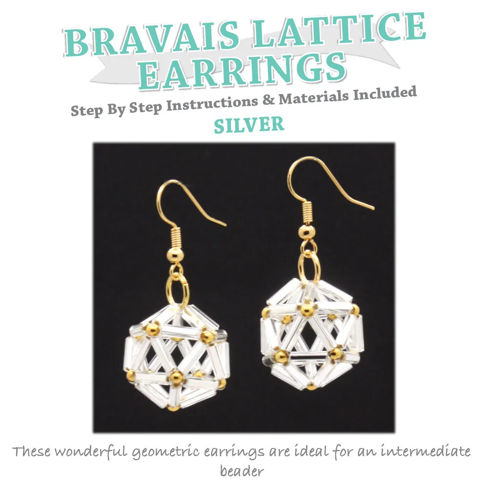 Bravais Lattice Earrings Kit Silver