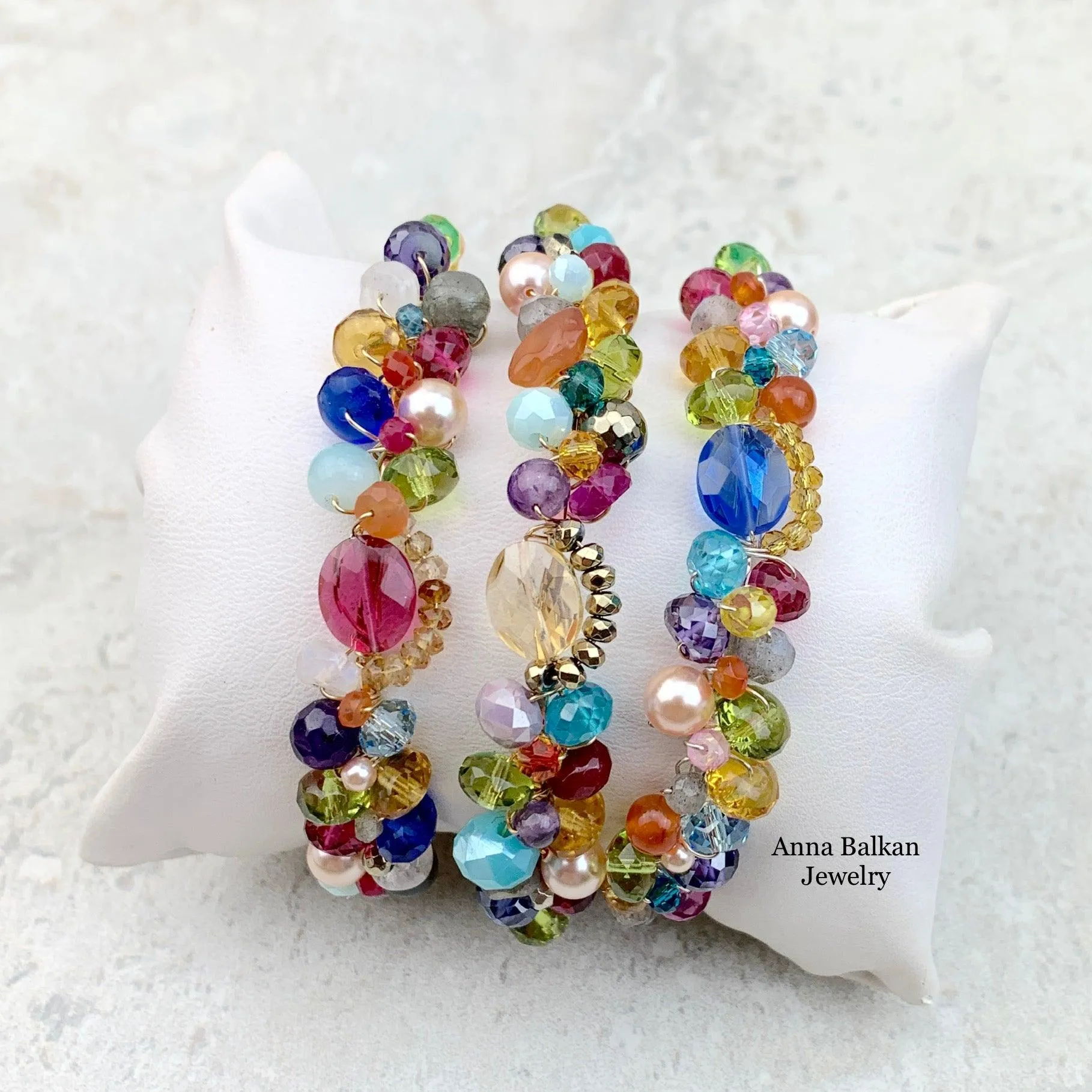 Brooke Multigem Shepherd's Hook Bracelet