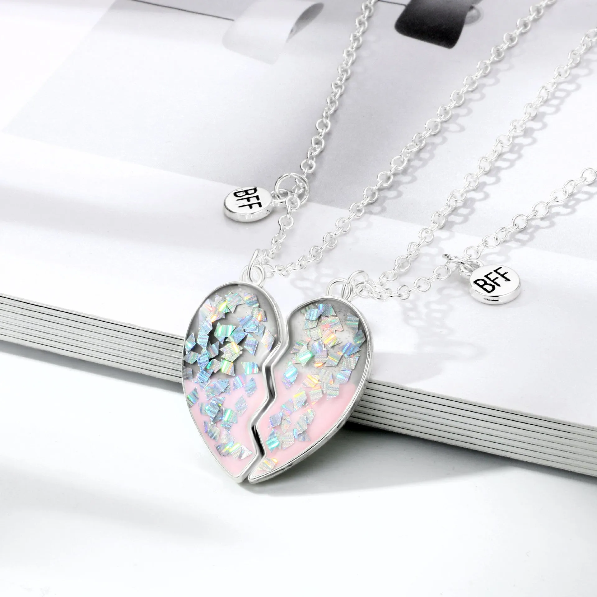 Connecting Half Hearts Best Friends Jewelry Gift Set