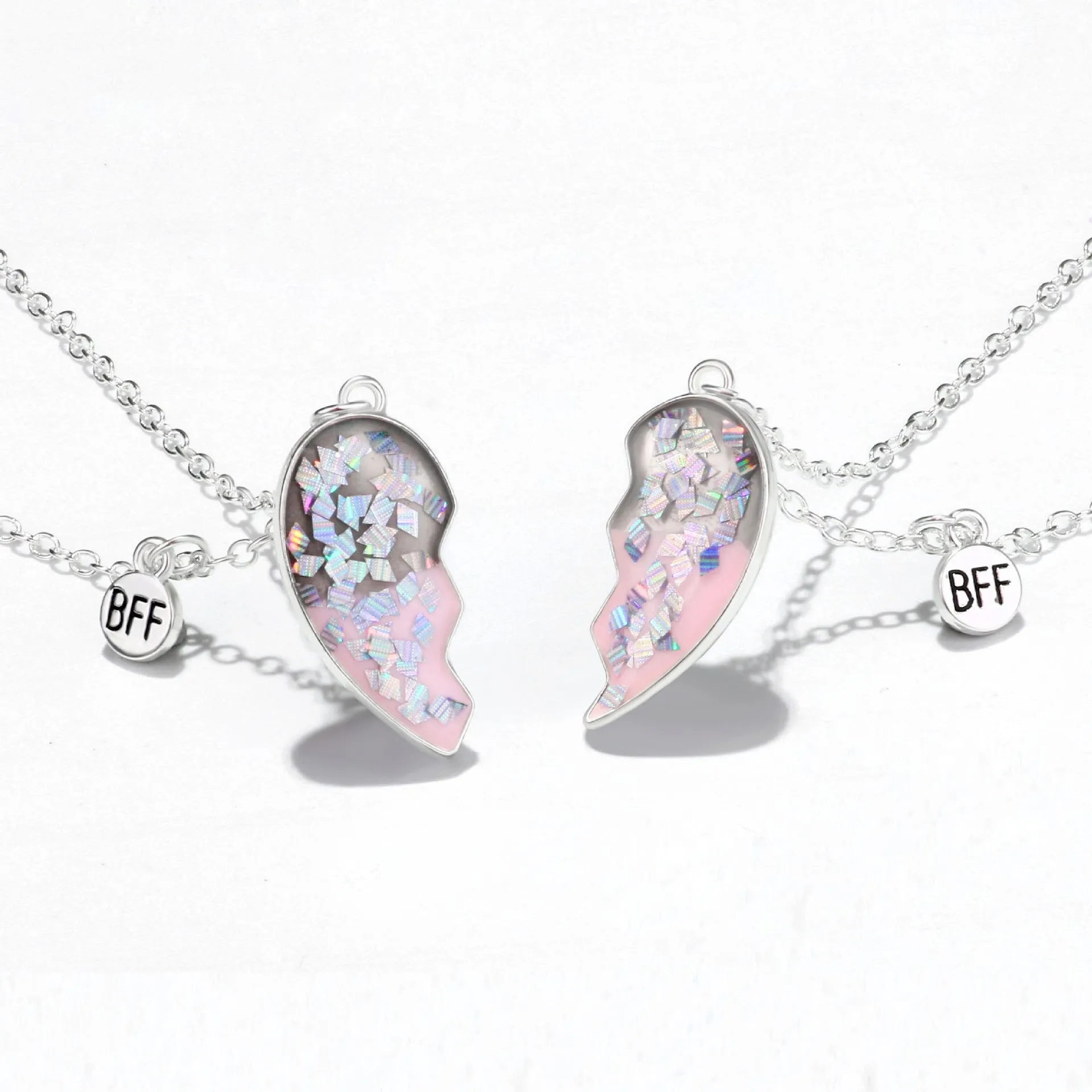 Connecting Half Hearts Best Friends Jewelry Gift Set