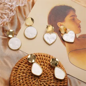 Creative Retro Simple Sequined Acrylic Earrings For Women