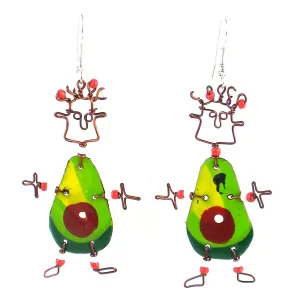 Dancing Girl Avocado Earrings Creative Alternatives