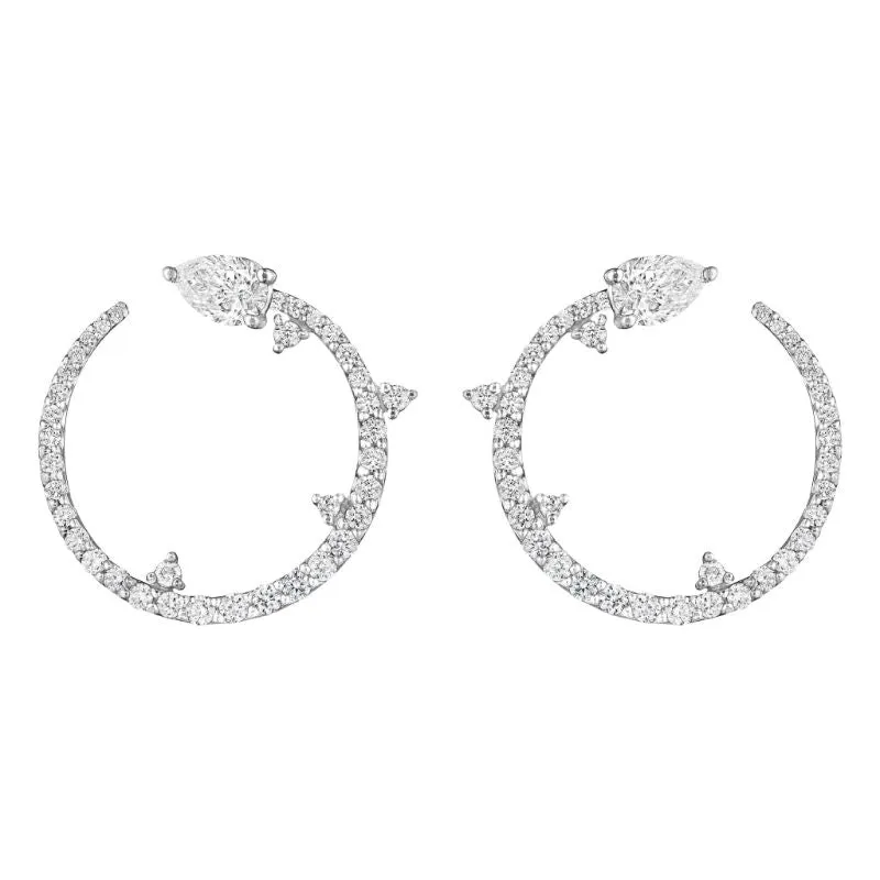 Diamond Forward Facing Constellation Hoops