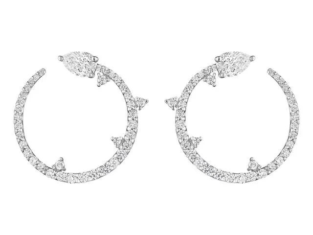 Diamond Forward Facing Constellation Hoops