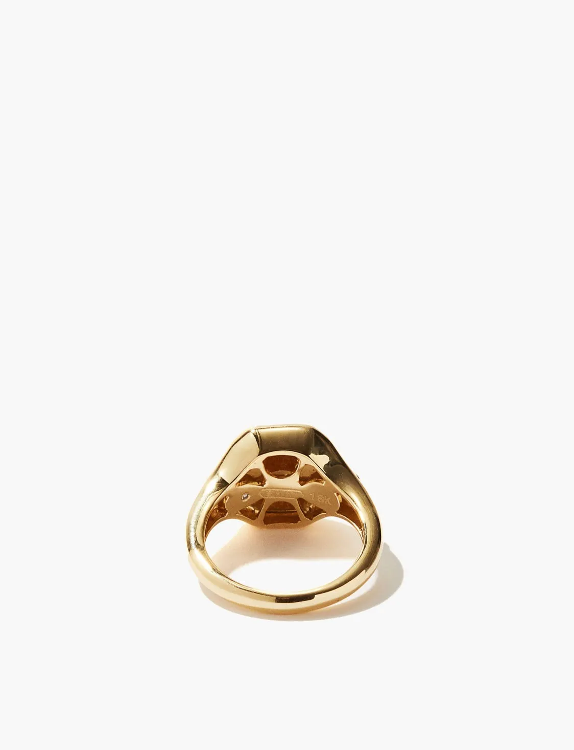 DIAMOND INITIAL PINKY RING