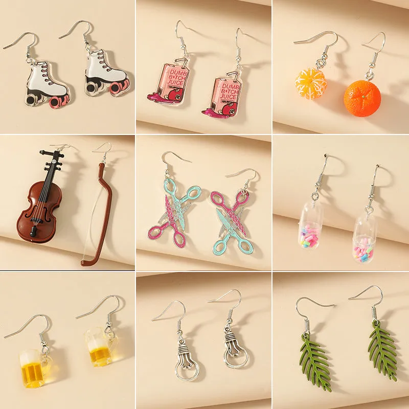 Earrings Creative Trendy Acrylic Personality Niche