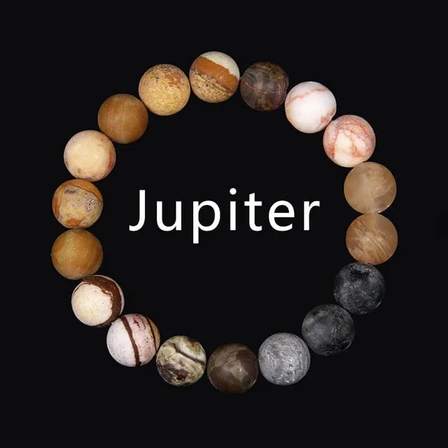 Eight Planets Bracelet Natural Stone Solar system Beads Yoga Bracelet