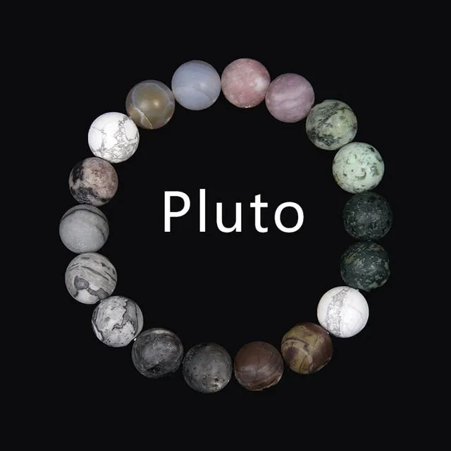 Eight Planets Bracelet Natural Stone Solar system Beads Yoga Bracelet