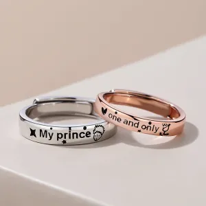 Engraved Gf Bf Promise Rings Set for two