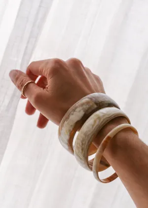 Ethical Horn Bangle - Wide