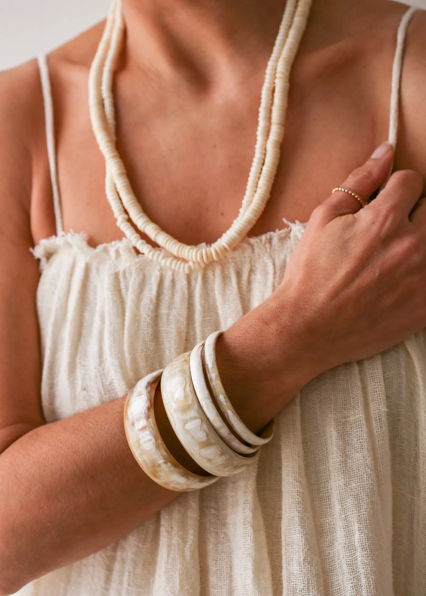 Ethical Horn Bangle - Wide