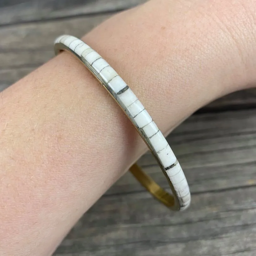 Fair Trade Thin Metal and Resin Bangle