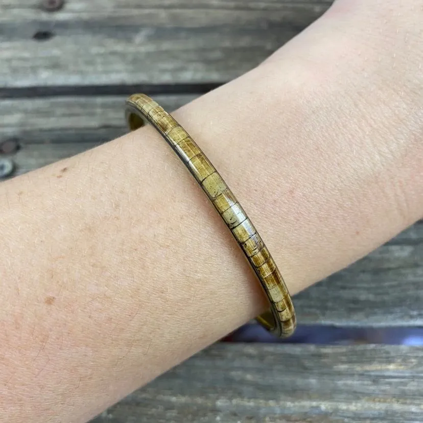 Fair Trade Thin Metal and Resin Bangle