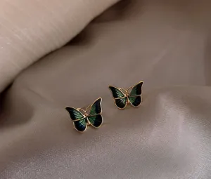 Fashion Simple Green Butterfly Earrings