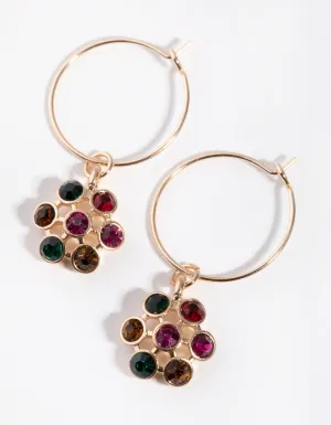 Gold Mini Flower Hoop Earrings