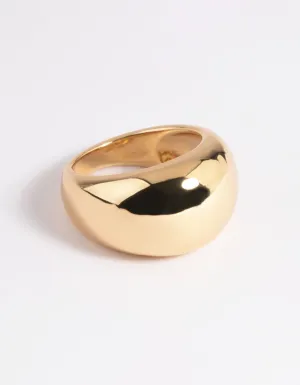 Gold Plated Dome Ring