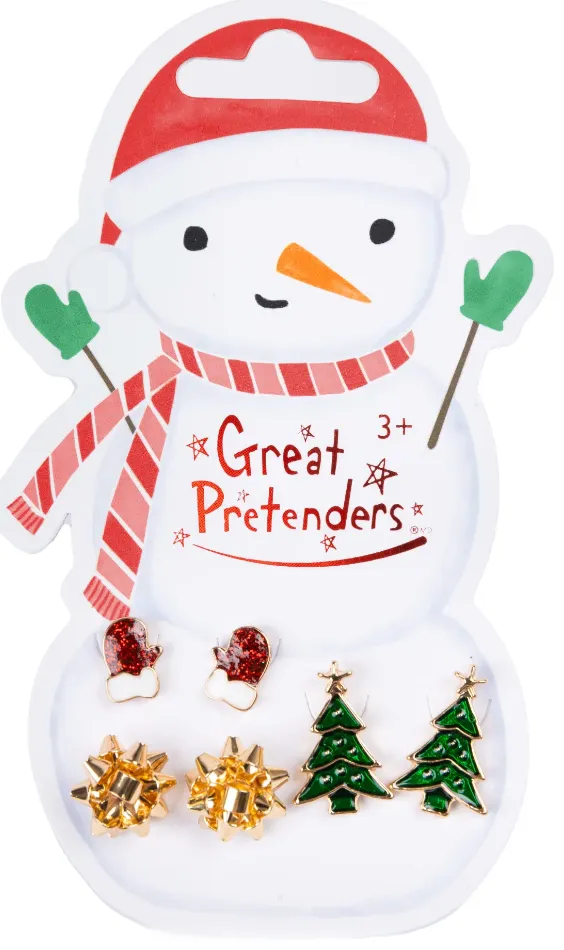 Great Pretenders Snowman Pierced Earrings Set