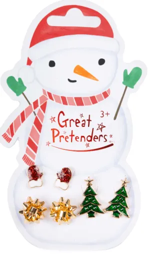 Great Pretenders Snowman Pierced Earrings Set