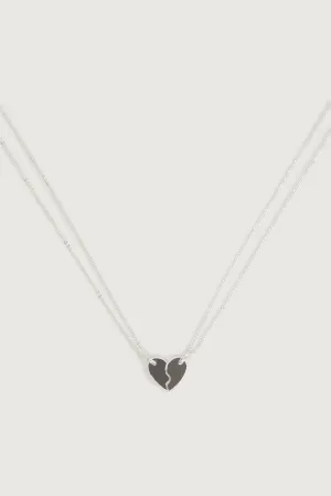 HALF HEART NECKLACE SET