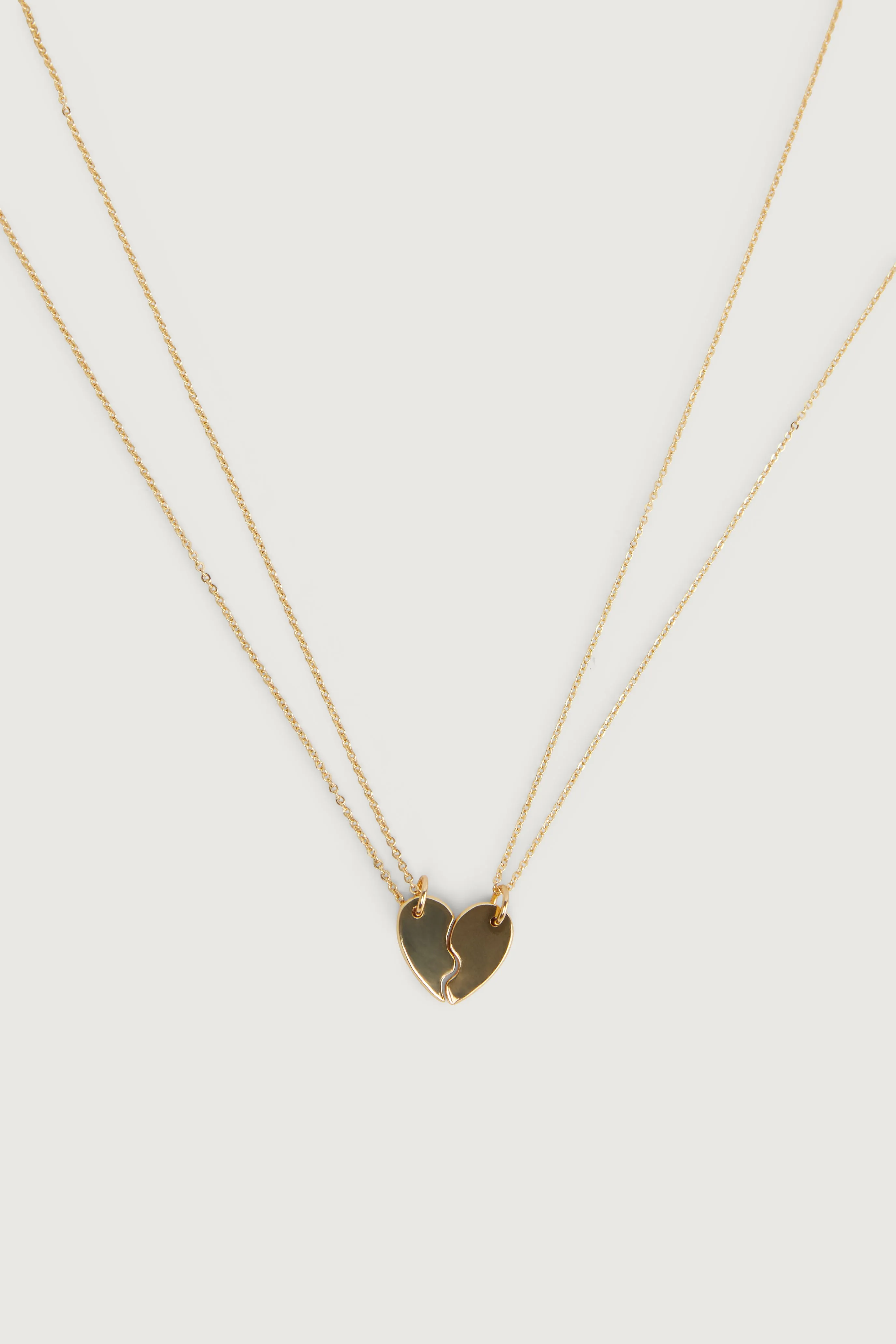 HALF HEART NECKLACE SET