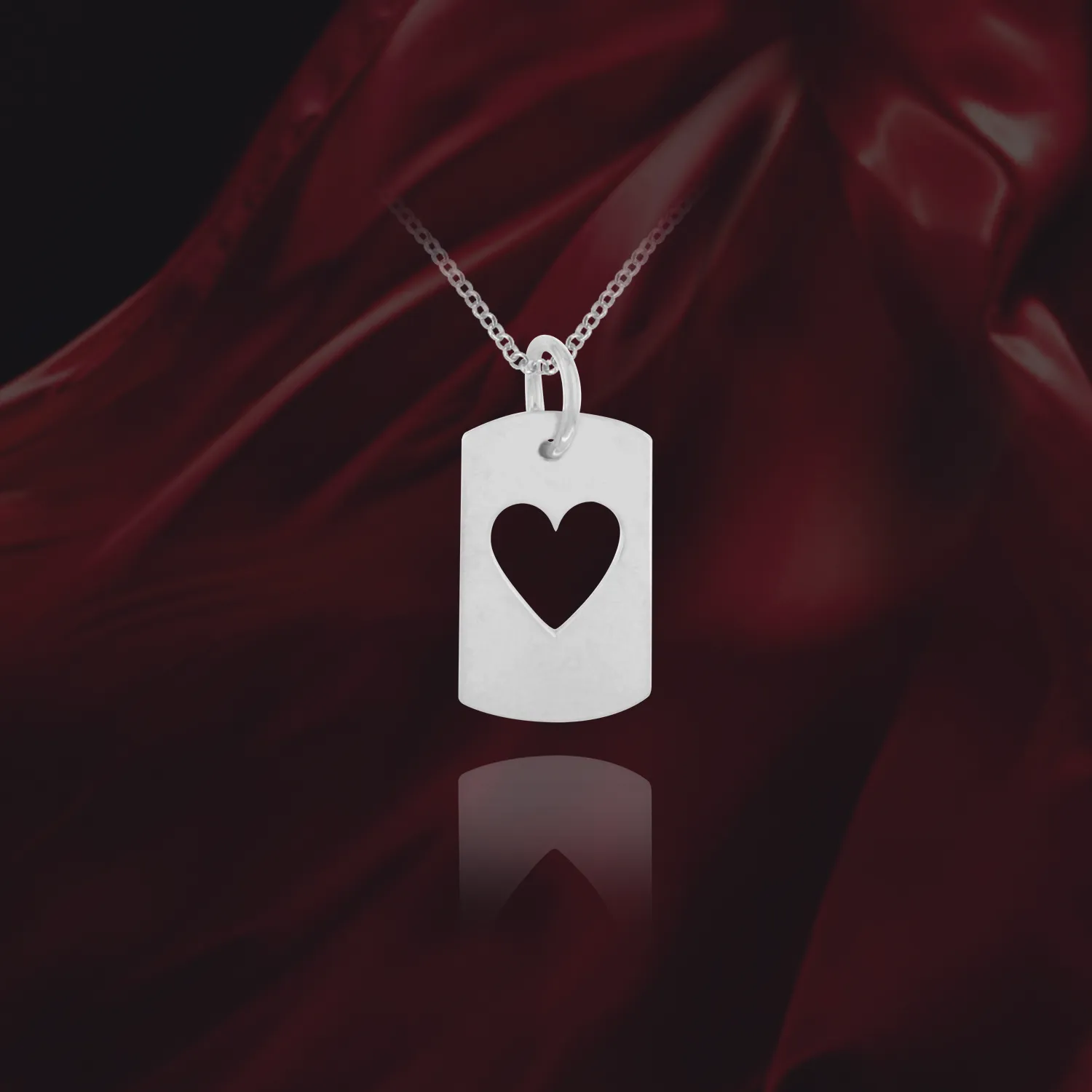 Heart Cut Out Dog Tag