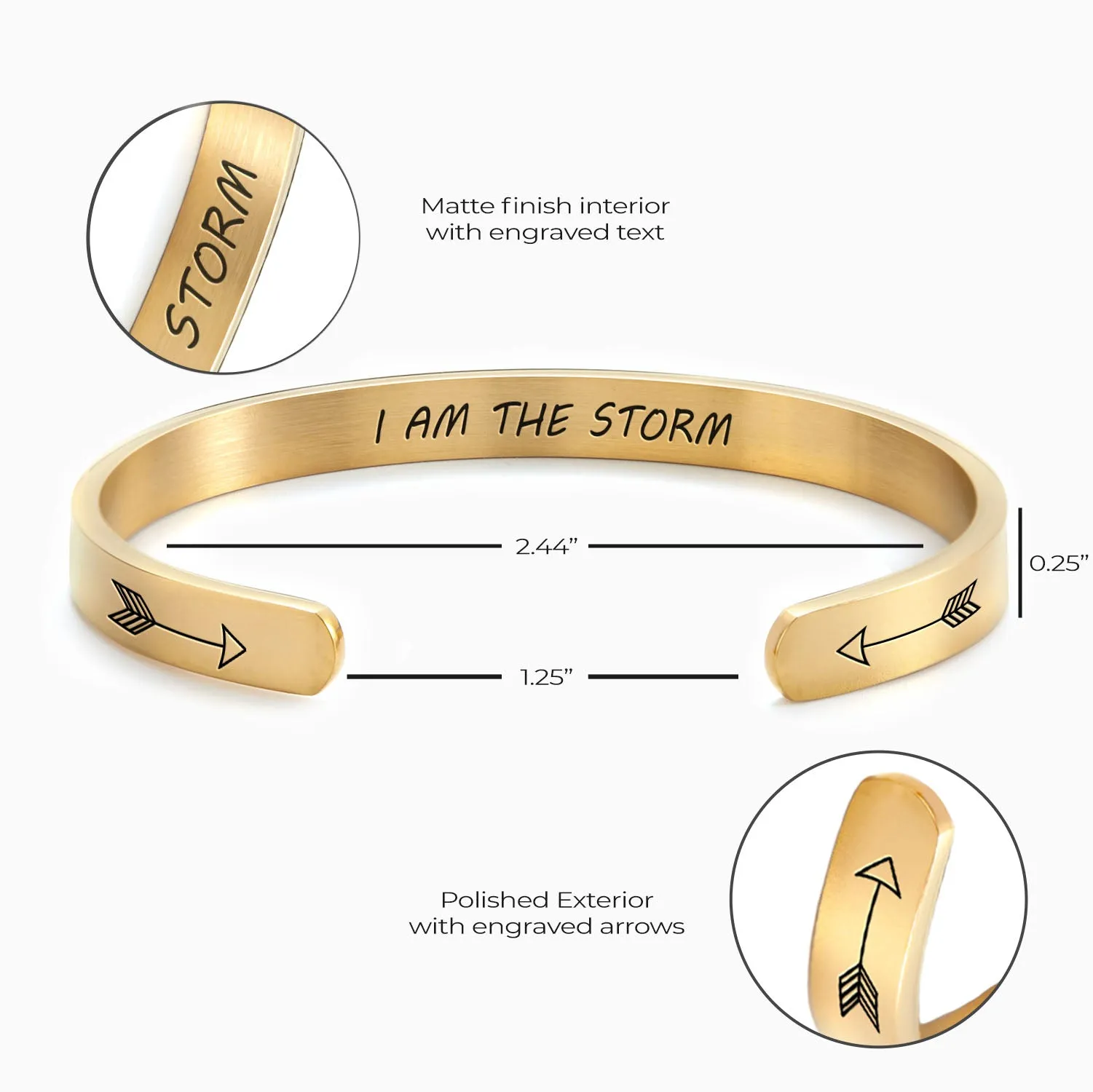 I Am The Storm Cuff Bracelet