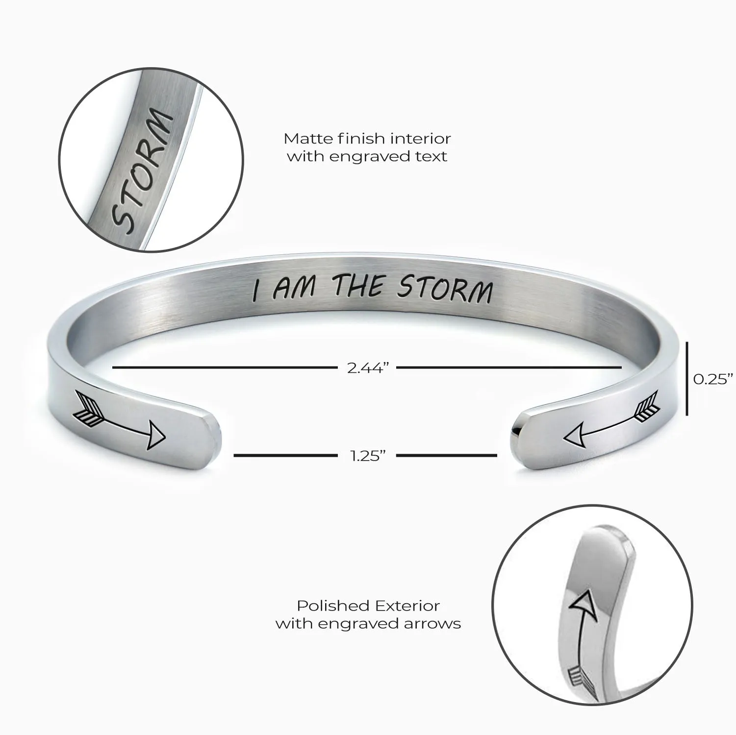 I Am The Storm Cuff Bracelet