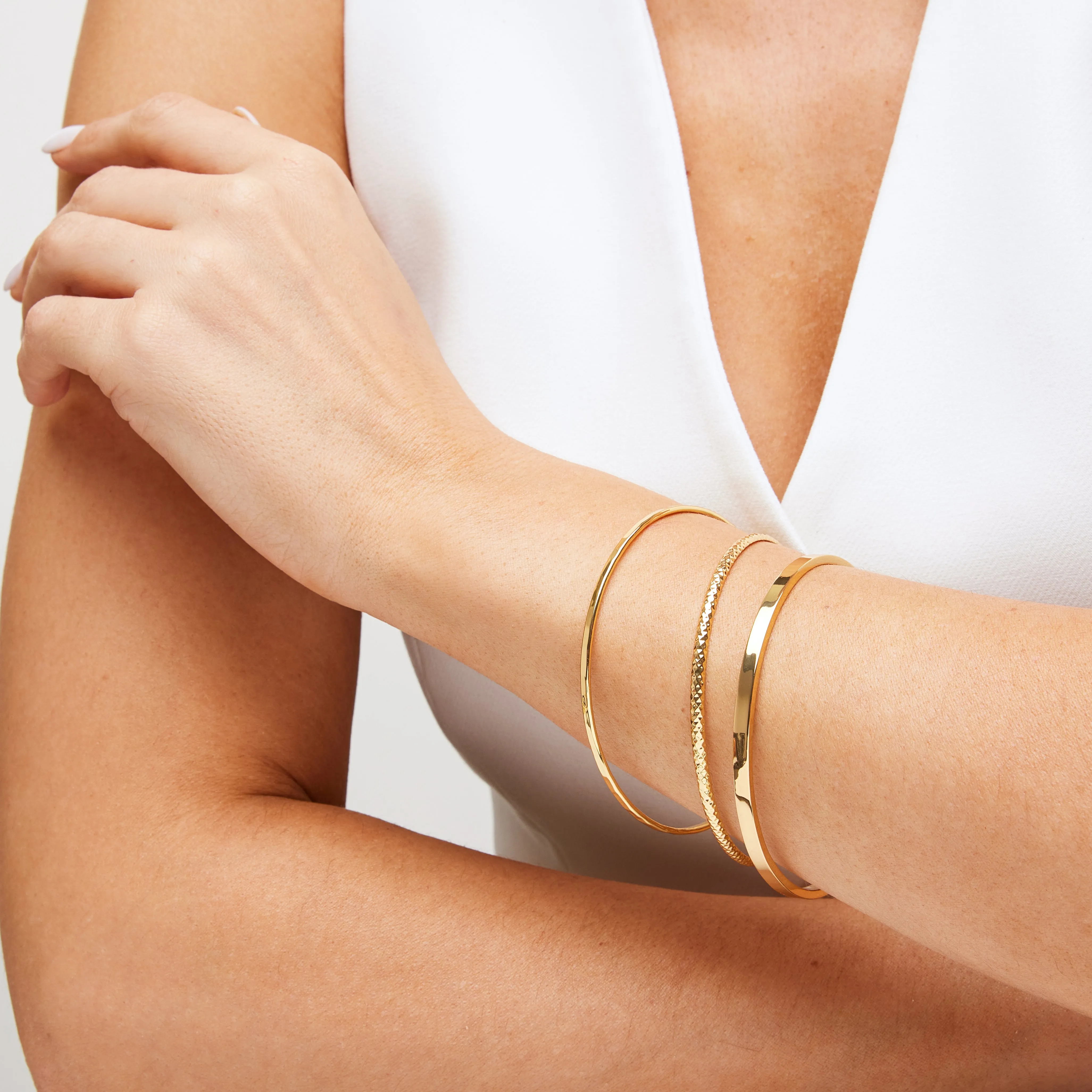 Ivy Gold Bangle Set in Gold