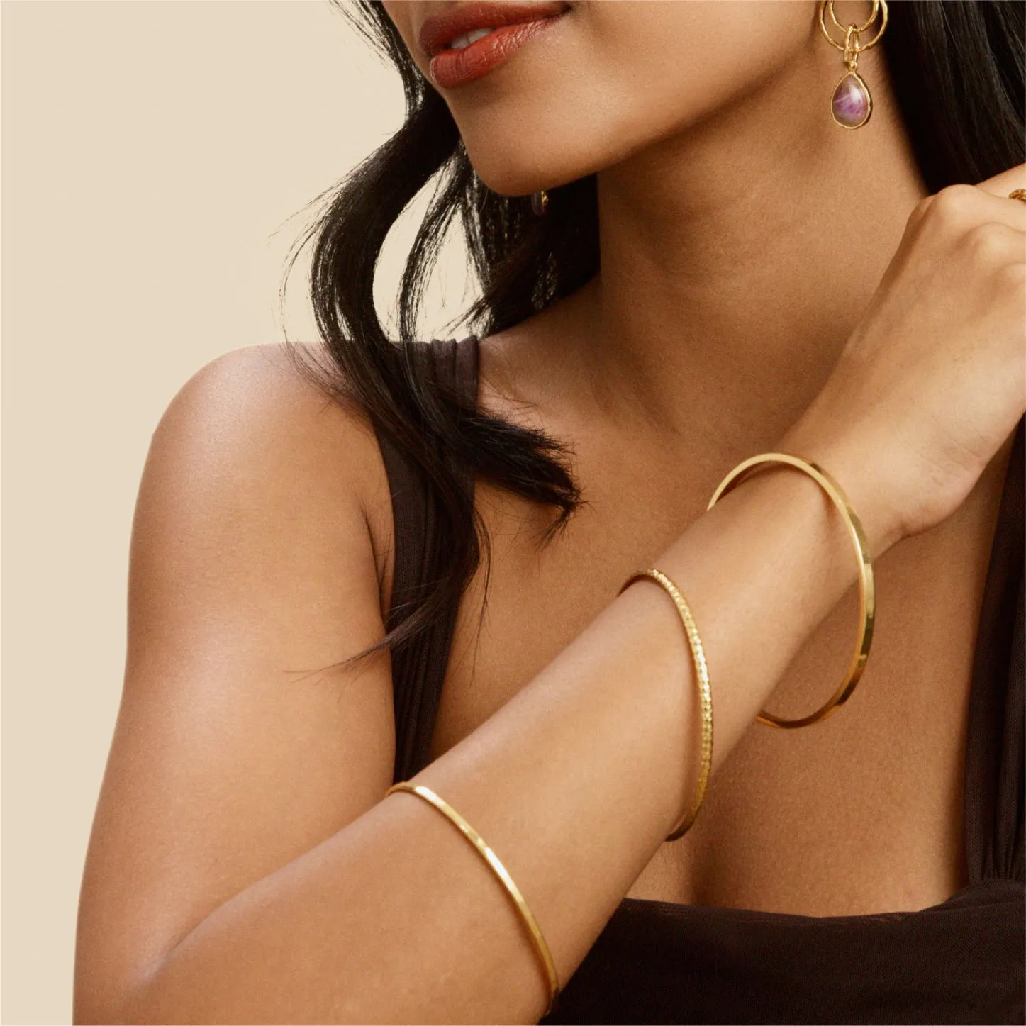 Ivy Gold Bangle Set in Gold