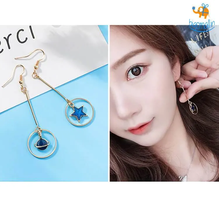 Japanese Moon Drop Dangler Earrings