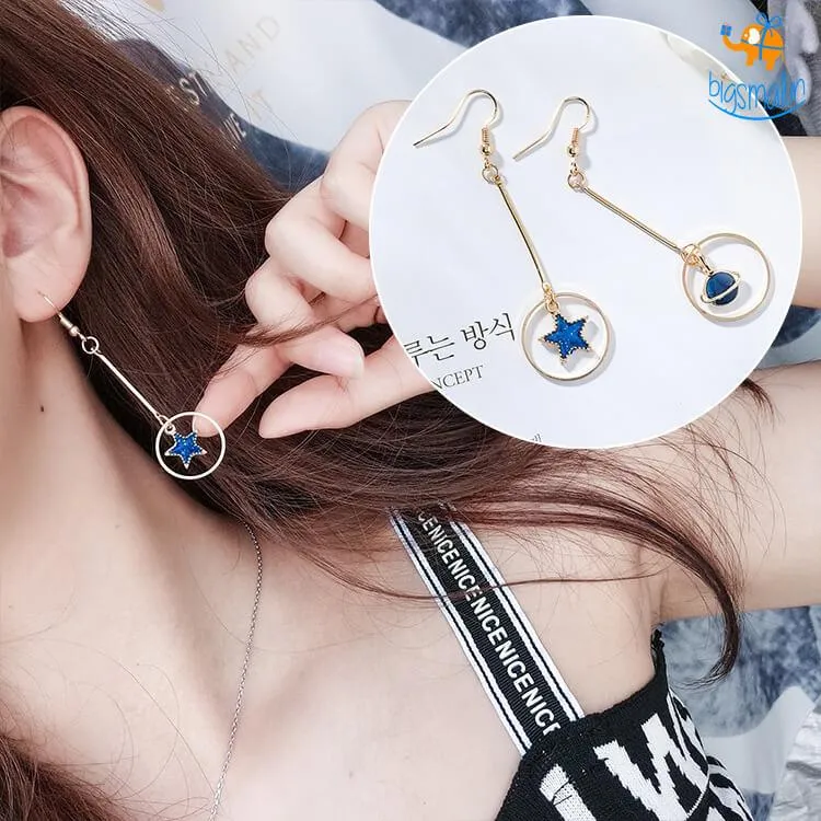 Japanese Moon Drop Dangler Earrings