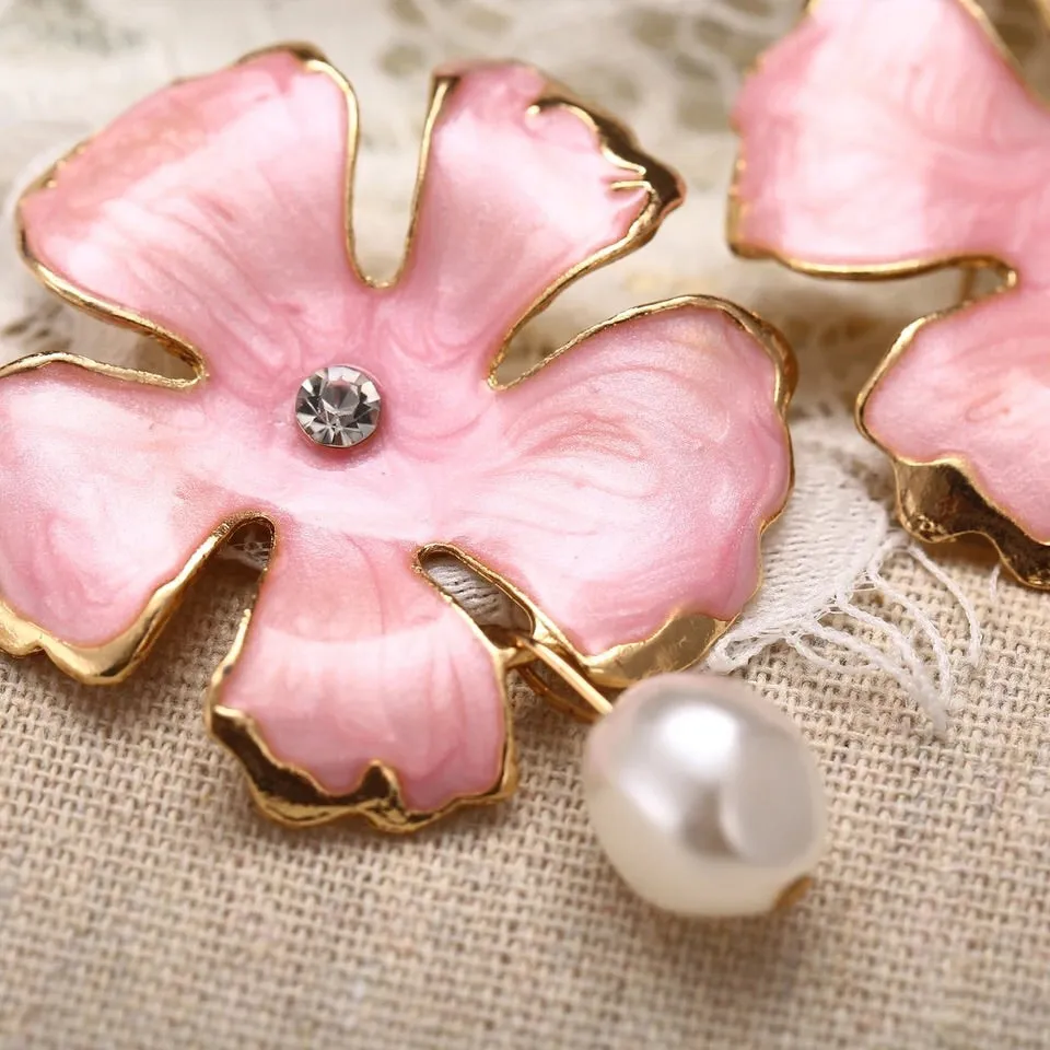 LINOSA PINK FLORAL EARRINGS