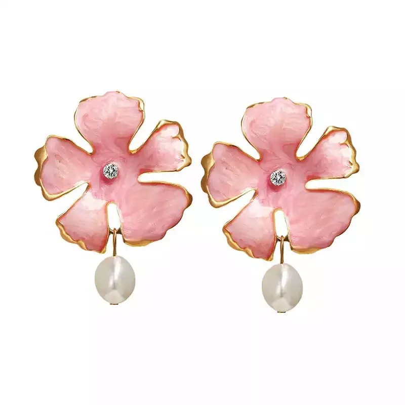 LINOSA PINK FLORAL EARRINGS