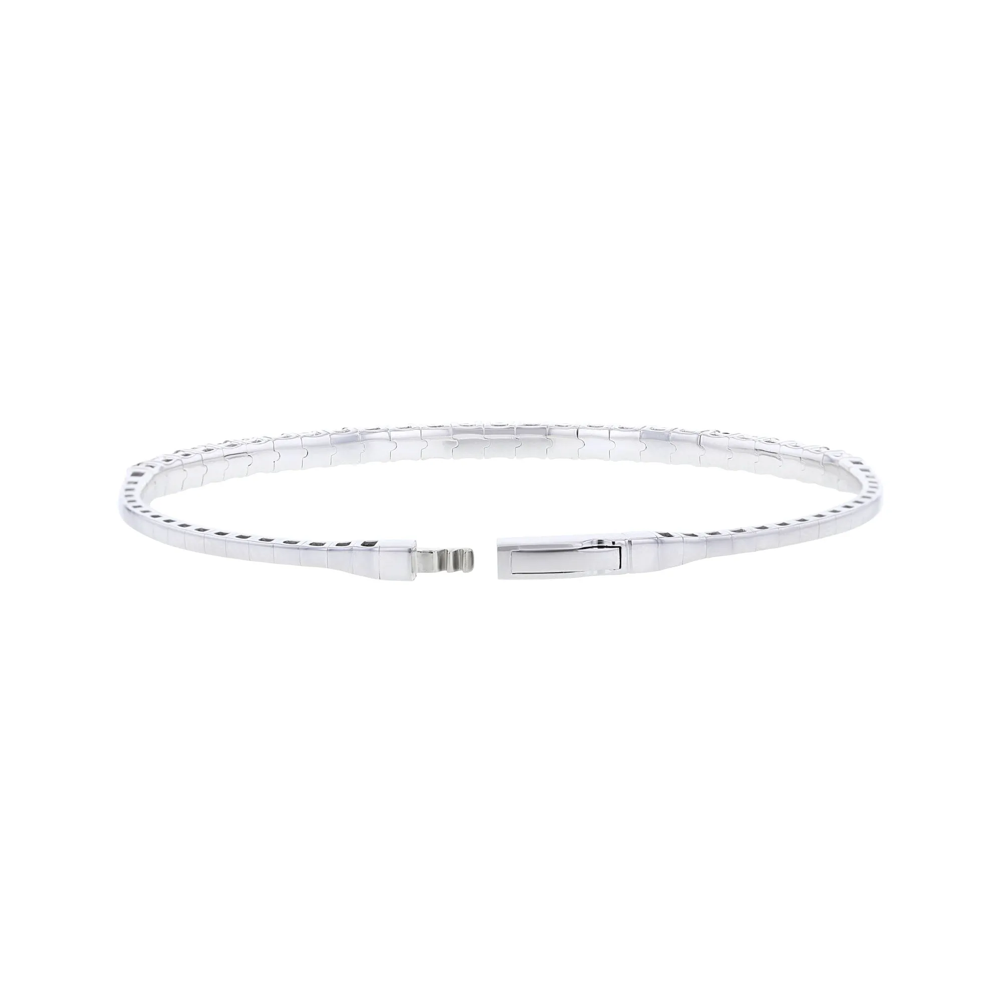 Maren Sky Blue & White Diamond Bangle Bracelet